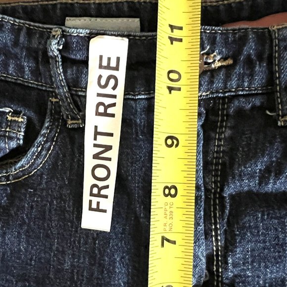 PILCRO by Anthropologie Women's Jeans Size 26 Tapered Leg High Rise Stretch Navy - Picture 11 of 12